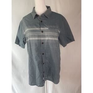 O’neil Blue Button Down Standard Fit 100% Cotton Short Sleeve Shirt